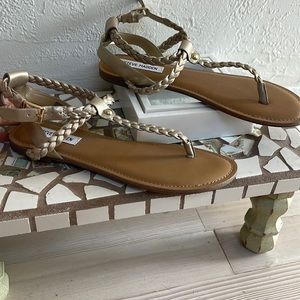 Steve Madden gold braided gladiator sandals